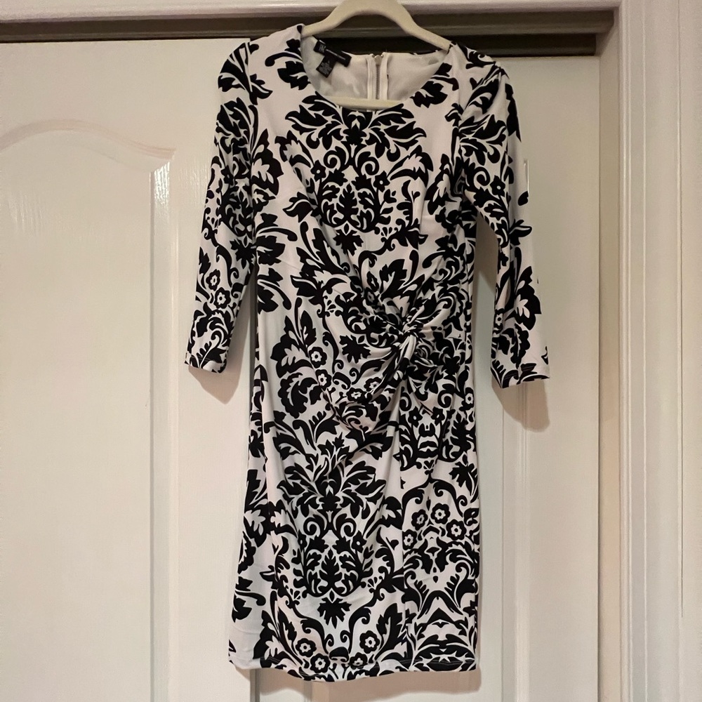 INC Black and White Dress